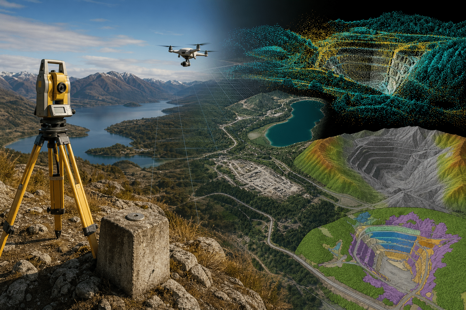 Evolución de la topografía clásica hacia dron, ortofoto, LiDAR y modelos geoespaciales inteligentes